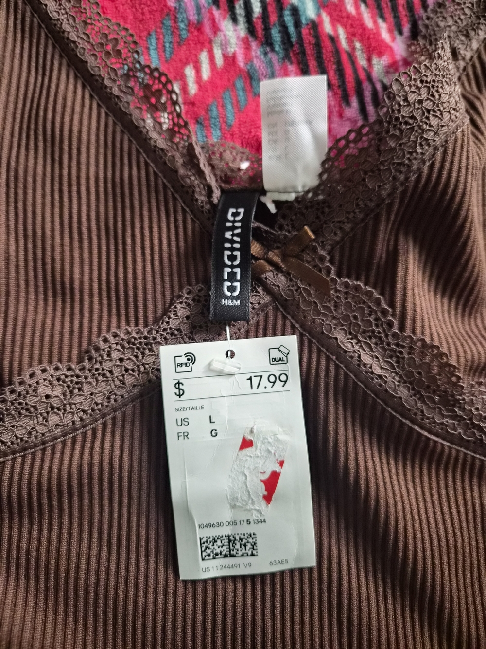 H&M Brown Ribbed Mini Dress - Picture 2 of 3